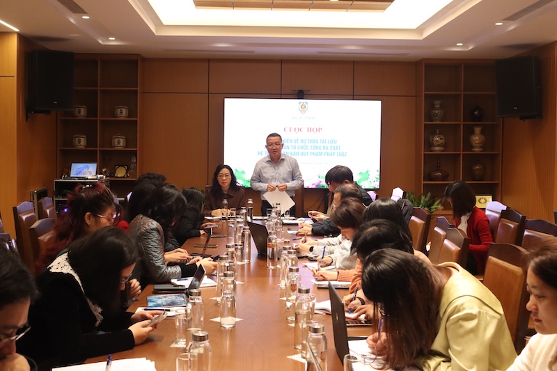 ​Họp góp ý dự thảo Tài liệu hướng dẫn tổ chức Tổng rà soát hệ thống văn bản quy phạm pháp luật